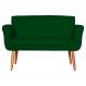 Namoradeira Decorativa Isabela Pés Palito Suede Verde - DS Estofados