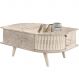 Mesa de Centro Índia 2 Portas 90x60 cm Calacata/Off White