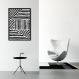 Quadro Boho Zebrado 86x60 Caixa Preto