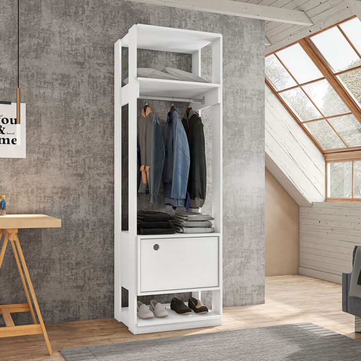 Guarda-roupa Closet Titan 1 Porta Branco