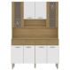 Armário de Cozinha Compacta 121cm Bruna Plus Freijó/Supremo Z06 - Mpozenato