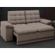 Sofá Confort 1,80m Assento Retrátil e Reclinável Velosuede Marrom - NETSOFAS