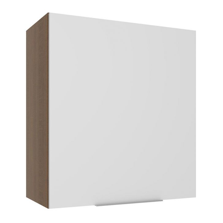 Armário Aéreo Madesa Stella 60 cm 1 Porta - Rustic/Branco