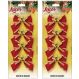 Kit 20 Laços De Bolinhas 10cm Pingentes Dourado Brilhante