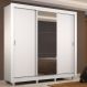 Guarda Roupa Casal Madesa Lyon 3 Portas de Correr com Espelho 2 Gavetas com Pés - Branco