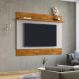 Conjunto Painel e Rack Sui Naturalle Off White
