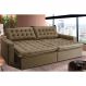 Sofá Retrátil Reclinável e Cama 2,75m Cama inBox Flex Suede Velusoft Castor