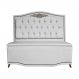 Cabeceira mais Calçadeira Casal King 195cm Para Cama Box Greta Suede Branco - DS Estofados