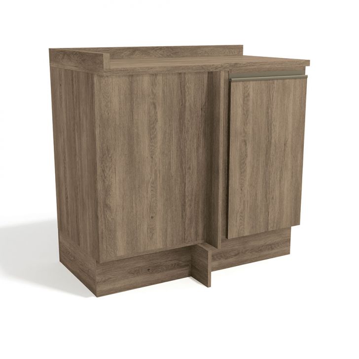 Balcão de Cozinha Bruges com Tampo 1 Porta Nogal