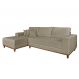 Image of Sofá 4 Lugares Mônaco Com Chaise Esquerdo Linho Bege LE480UP31TEAMOB