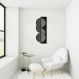 Quadro Escultura Abstração Espiral 120x48 Preto