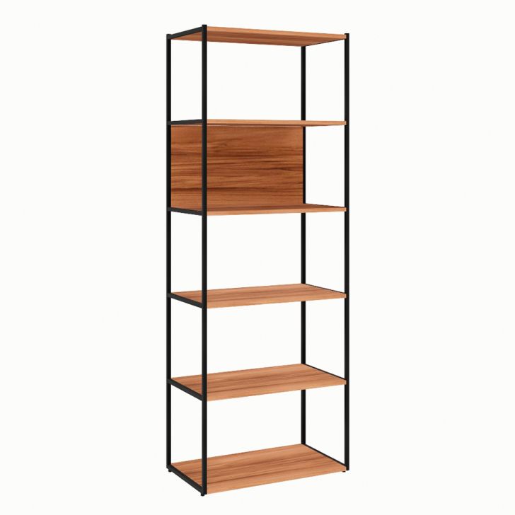 Estante Shelf Nogal Sevilha e Preta 173 cm
