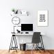 Quadro Frase Never Give Up 86x60 Filete Marfim