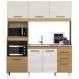 Kit Cozinha 7 Portas 2 Gavetas com Nicho de Microondas Carina