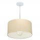 Pendente Cilíndrico Md-4202 Cúpula em Tecido 40x25cm Algodão Crú - Bivolt