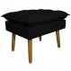 Puff Decorativo para Sala de Estar Opala Suede Preto - Montanaris Decor