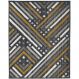 Tapete para sala Carter 04 Cinza-Bege-Amarelo 1,00X1,40M