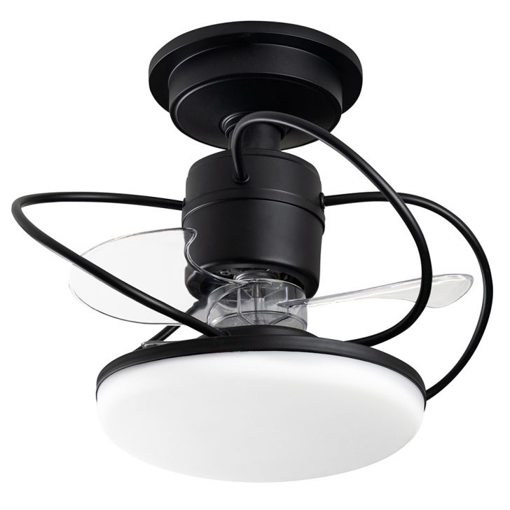 Ventilador de Teto Treviso Preto Fosco Elegance LED Bivolt