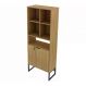 Armario 02 Portas Com Chave Pes Tubular ME4155 Amendoa Preto Tecno Mobili