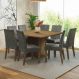 Conjunto Sala de Jantar Mesa Tampo de Madeira 8 Cadeiras Rustic/Silver Doris Madesa