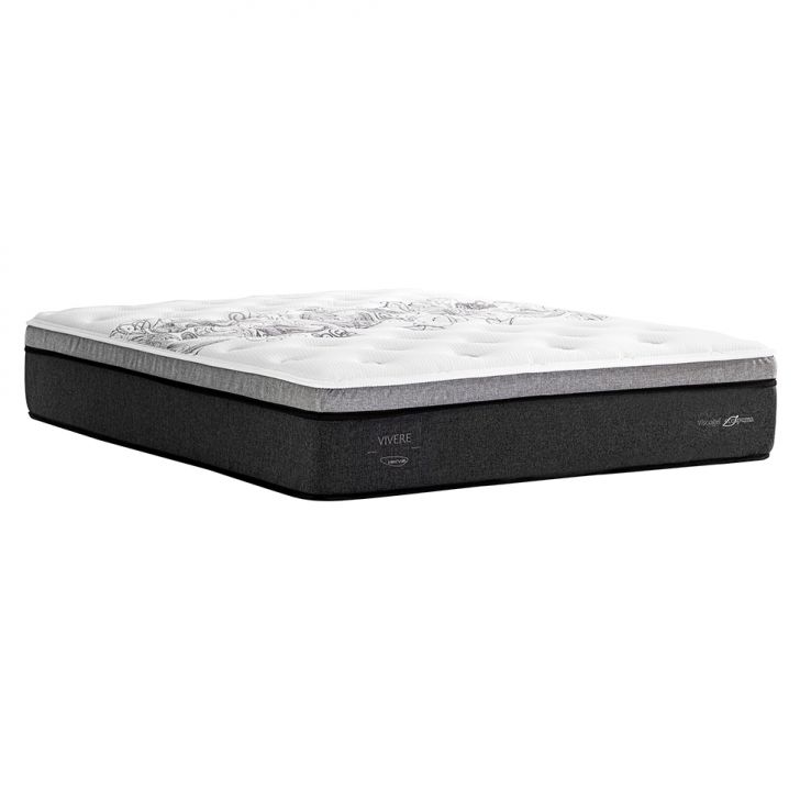 Colchão Casal Vivere Mola Ensacada (34x138x188) Branco E Cinza