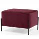 Puff Retangular Status 60x45 D02 Pés de Aço Veludo Marsala C-278 - Lyam Decor
