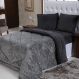 Edredom Casal Flannel Plush Grafite