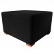 Puff Cuba Especial Decorativo Suede Preto 80x70 Kasa Sofá