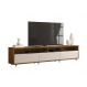 Rack Bancada para TV Aspen 1.8 Madeiro Canela com Off White - MoveisAqui