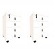 Conjunto com 2 Mesas de Cabeceira Zoe 4 Gavetas Branco