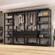 Guarda-Roupas Closet Modulado 270cm 4 Peças com 4 Gavetas e Cabideiros Multimóveis MP4321 Preto