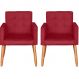 2 Cadeira Poltronas Conforto Para Escritório Sala Luxo MOBLAN decor