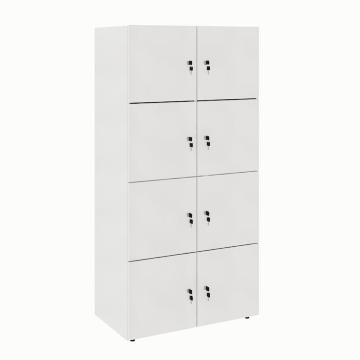 Armário Locker Duplo Module 8 PT Cinza