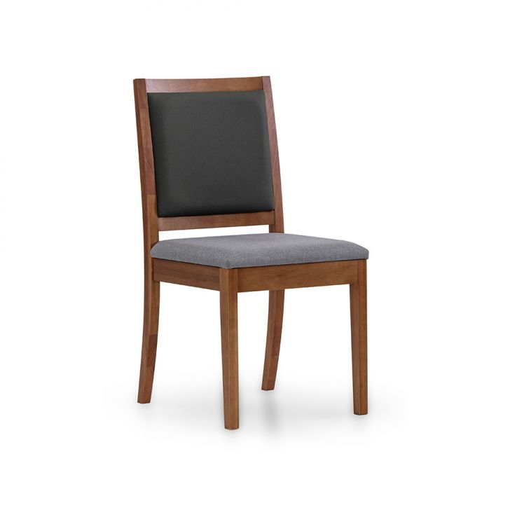 Cadeira Burke Linho Cinza e Chumbo Esverdeado