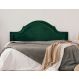 Cabeceira Casal Para Cama Box Provençal 140x60 Veludo Verde - Tachas Fumê