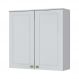 Armário Aéreo 2 Portas 80cm Americana Branco - Móveis Henn