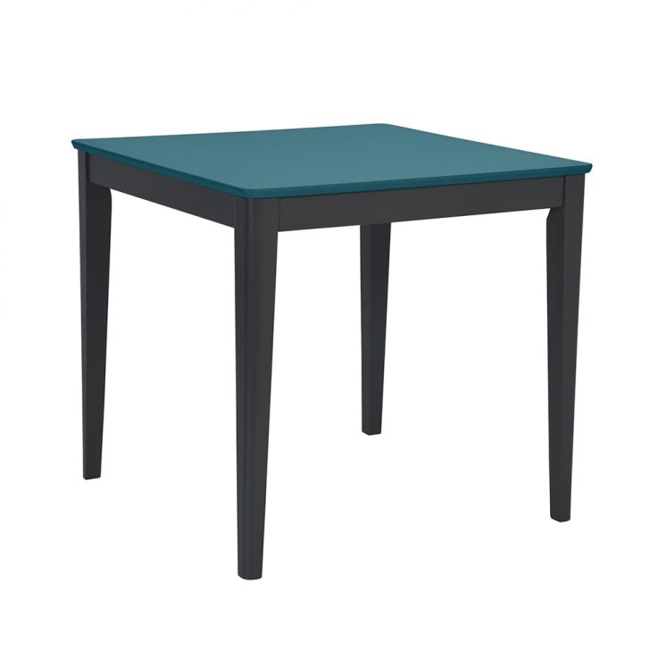Mesa de Jantar Quadrada Breakfast Azul e Grafite 80 cm