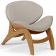 Poltrona Decorativa Orgânica Sala Living Kadosh L02 Linho Bege - Lyam Decor
