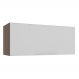 Armário Aéreo Madesa Stella 80 cm 1 Porta Basculante - Rustic/Branco