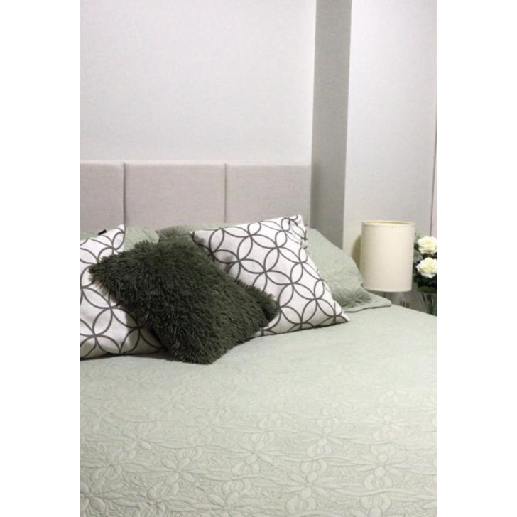 Cabeceira Estofada King 8 Blocos Não é Segredo Linho Cru 195x60