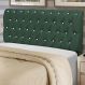 Cabeceira Estofada Maria 90CM Solteiro Strass Suede Verde - D A DECOR