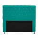 Cabeceira Estofada Cristal 195 cm King Size Com Strass Suede Azul Turquesa - Amarena Móveis