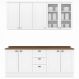 Cozinha Modulada 200 cm CE854 Americana Branco Nature Henn