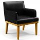 Poltrona Decorativa Para Sala De Estar E Recepção Beatriz W01 Couríssimo Preto - Lyam Decor
