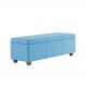 Recamier Bau Dubai 1,20m Suede Azul Turquesa - Inova Decorações