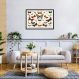 Quadro Vintage Borboletas II 60x43 Caixa Preto