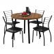 Conjunto Sala de Jantar 4 Cadeiras Austin Carraro Nogal Preto