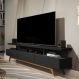 Rack Vivare Wood 1.8 3 Gavetas - Black / Freijó - Germai