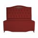 Cabeceira mais Calçadeira Casal King 195cm Para Cama Box Greta Suede Vermelho - DS Estofados
