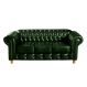 Sofá 3 Lugares Chesterfield Capitonê Luís Xv Confortável - Couríssimo Verde
